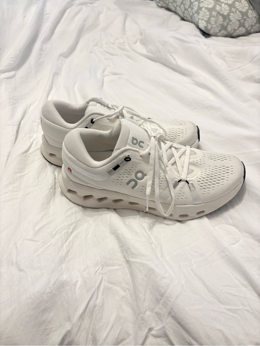 On Running Women’s White Lace-Up Athletic Sneakers